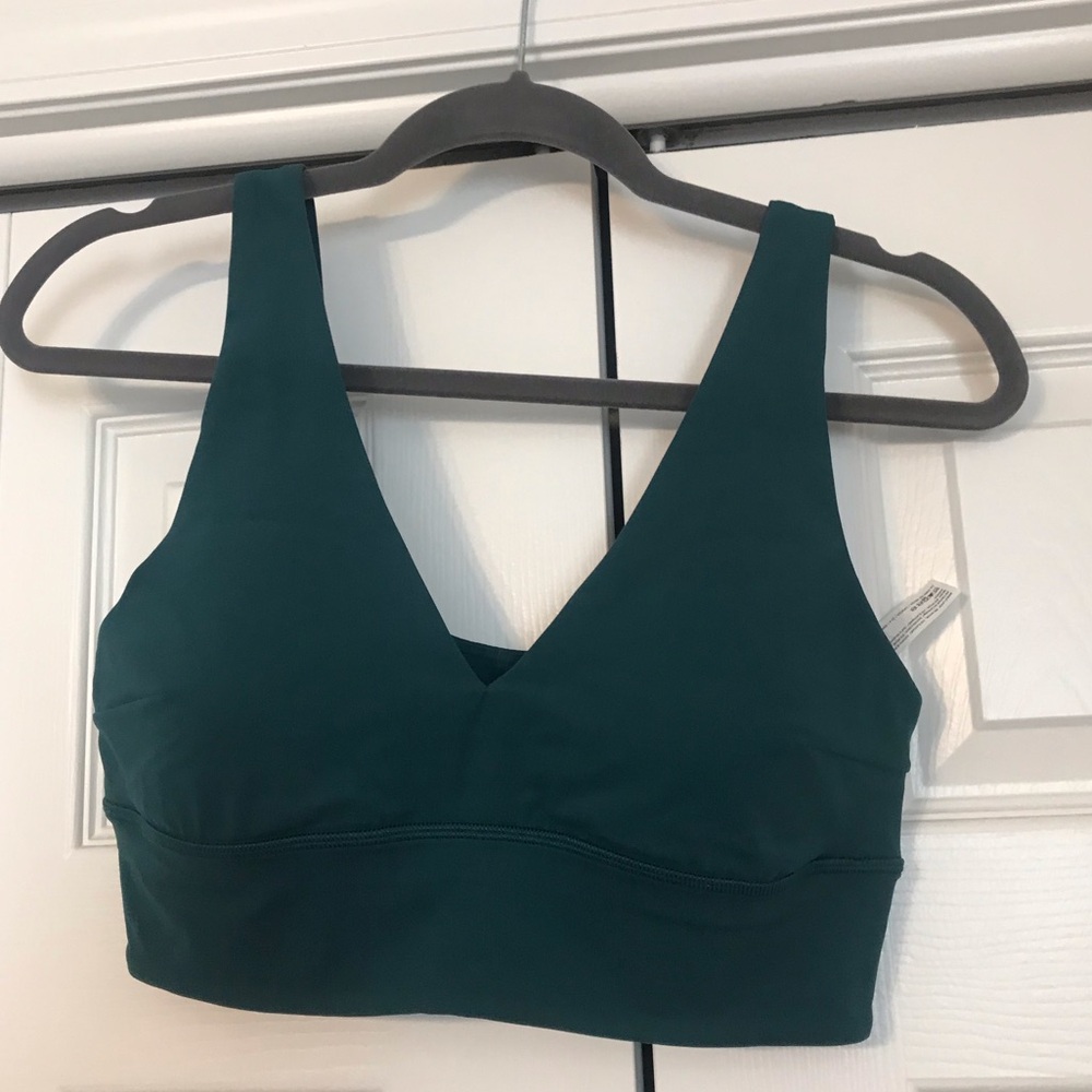 Lululemon Align V-Neck Bra *Light Support, C/D Cup Storm Teal sz 10 NWT